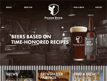 Tablet Screenshot of pigeonriverbrewing.com